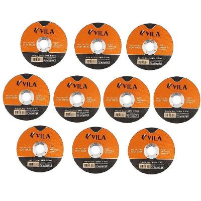 Kit Disco De Corte Aço Inox 115x22mm C/ 10pçs - Vila