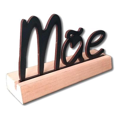 Frase Palavra De Mesa Mdf Com Base De Madeira De Pino Mãe