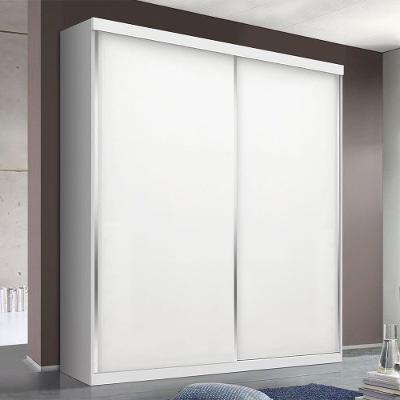 Guarda Roupa Solteiro Salvador 2 Portas de Correr 2 Gavetas Branco MDP