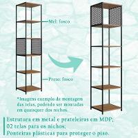 Rack 1 Gaveta Estante Com Prateleira Industrial 17x23 Mell Preto Pp Mell Preto - 5