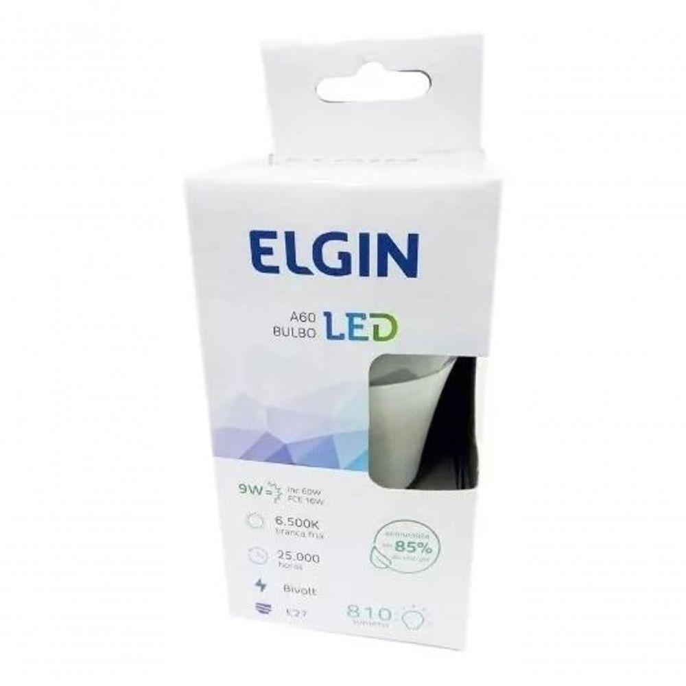 Kit 10 Lâmpada Led Bulbo 9W Elgin Bivolt E27 6.500K - 5