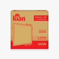 Kit 4 Painéis Led Embutir 40w Quadrado 62x62 Cm Branco Frio - 3