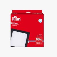 Kit 8 Painéis Embutir 18w Quadrado Cor Preto Branco Frio - 2