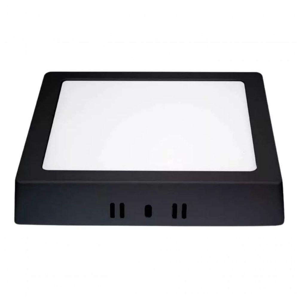 Kit 3 Painéis Sobrepor 18w Quadrado Cor Preto Branco Frio - 2