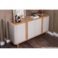 Buffet de Sala Jantar Eva 4 Portas Off White/Nature - Cimol - 3
