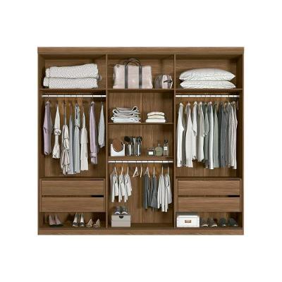 Guarda Roupa Casal Buriti 6 Portas de Abrir 4 Gavetas Jatoba-areia Santos Andirá