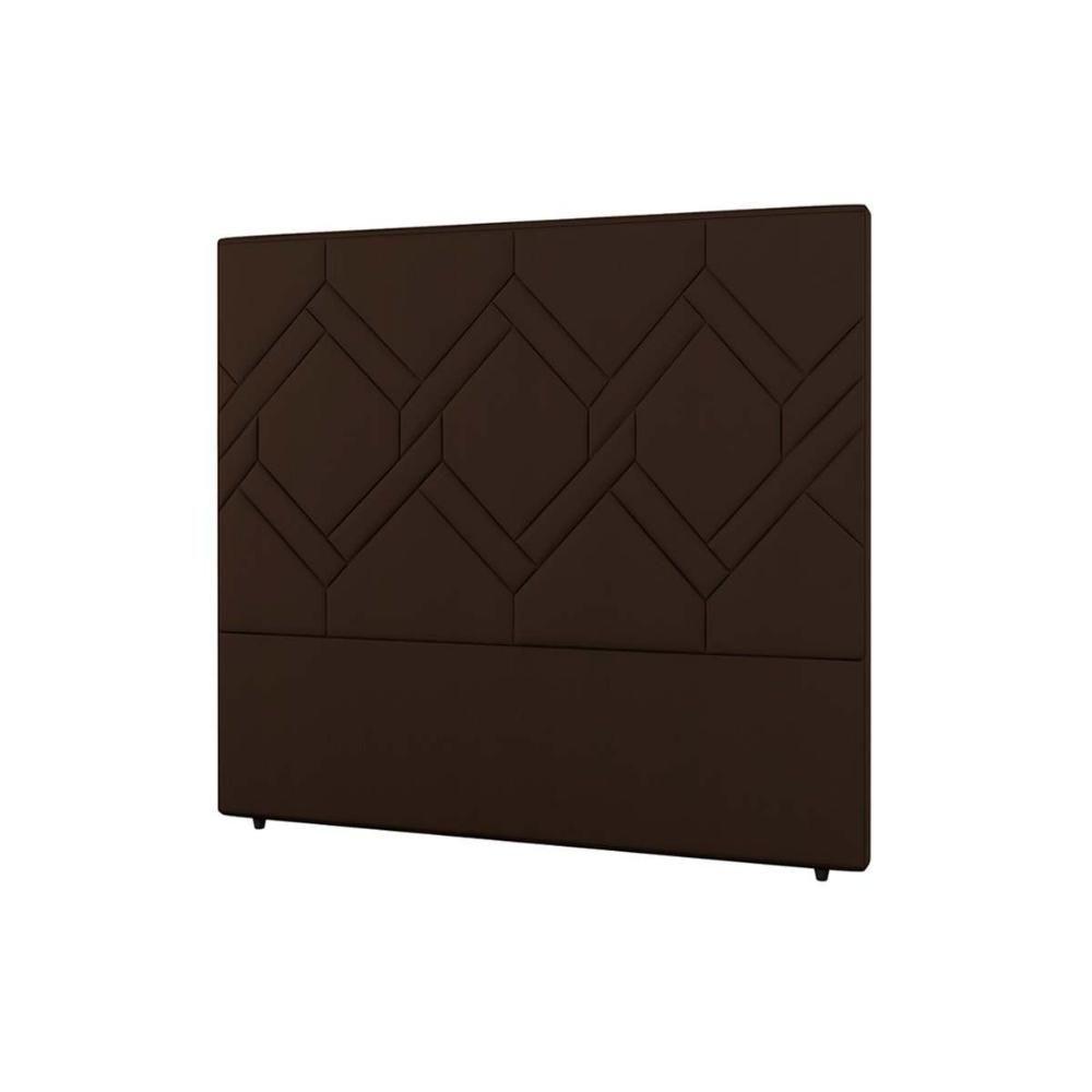 Cabeceira Cama Box Estofada Solteiro Solteiro Lima Plus Veludo Cacau - Simbal - 1