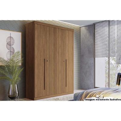 Guarda Roupa Solteiro Buriti Jatoba 4 Portas de Bater 2 Gavetas Buriti Jatoba Santos