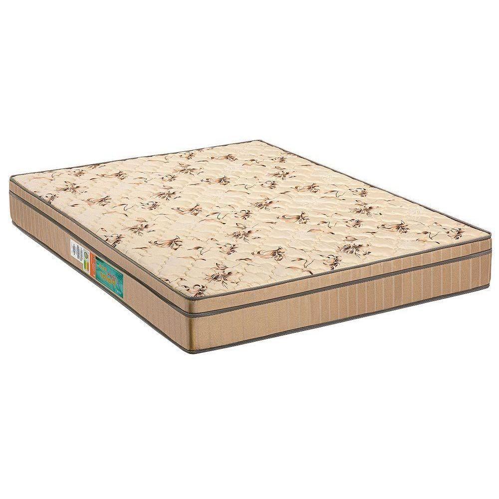 Cama Box Casal: Colchão Espuma D45 Polar Pérola Fort + Base CRC Suede Clean(138x188) - 5
