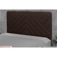 Cabeceira Cama Box Estofada Queen Queen Sky Plus Veludo Cacau - Simbal - 1