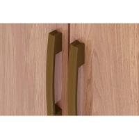 Guarda Roupa Solteiro 3 Portas e 2 Gavetas Açaí DA133 c/ Pés Branco - Henn - 5