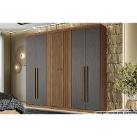 Guarda Roupa Casal 6 Portas E 4 Gavetas Buriti Jatoba/grafitte - Santos Andirá - 1