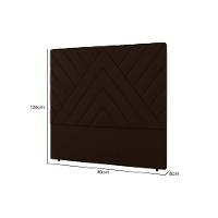 Cabeceira Cama Box Estofada Solteiro Solteiro Sky Plus Veludo Cacau - Simbal - 3