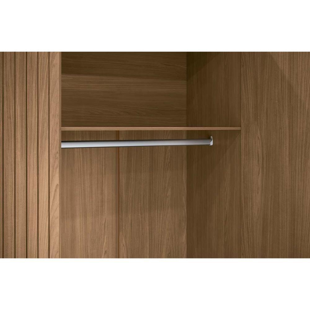 Guarda Roupa Casal 6 Portas e 4 Gavetas c/ Espelho e Pés Buriti jatoba/Areia - Santos Andirá - 9