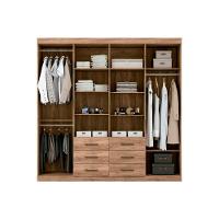 Guarda Roupa Casal 8 Portas e 6 Gavetas c/ Espelho Liverpool Jatoba - Santos Andirá