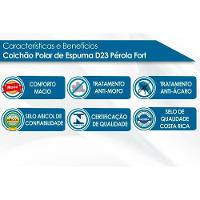 Cama Box Solteiro: Colchão Espuma Polar Pérola + Base CRC Rústico Clean(88x188)