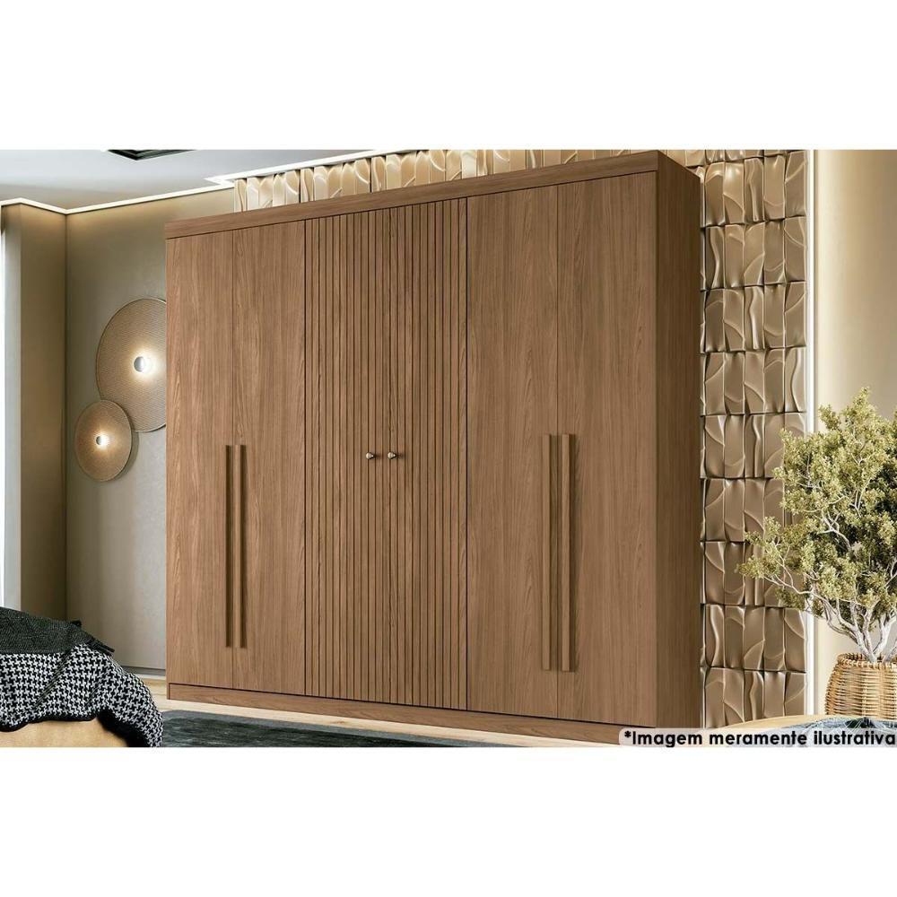 Guarda Roupa Casal 6 Portas e 4 Gavetas Buriti Jatoba - Santos Andirá - 1