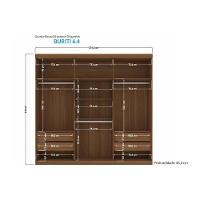 Guarda Roupa Casal 6 Portas e 4 Gavetas Buriti Jatoba - Santos Andirá - 5