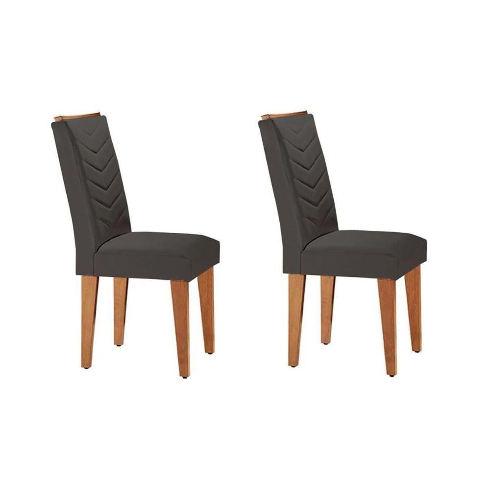 Cadeira Sala de Jantar Londrina Kit 2 Un Imbuia/Grafite - Rufato - 1