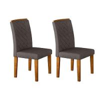 Cadeira Sala de Jantar Jade Kit 2 Un Imbuia/Grafite - Rufato - 1