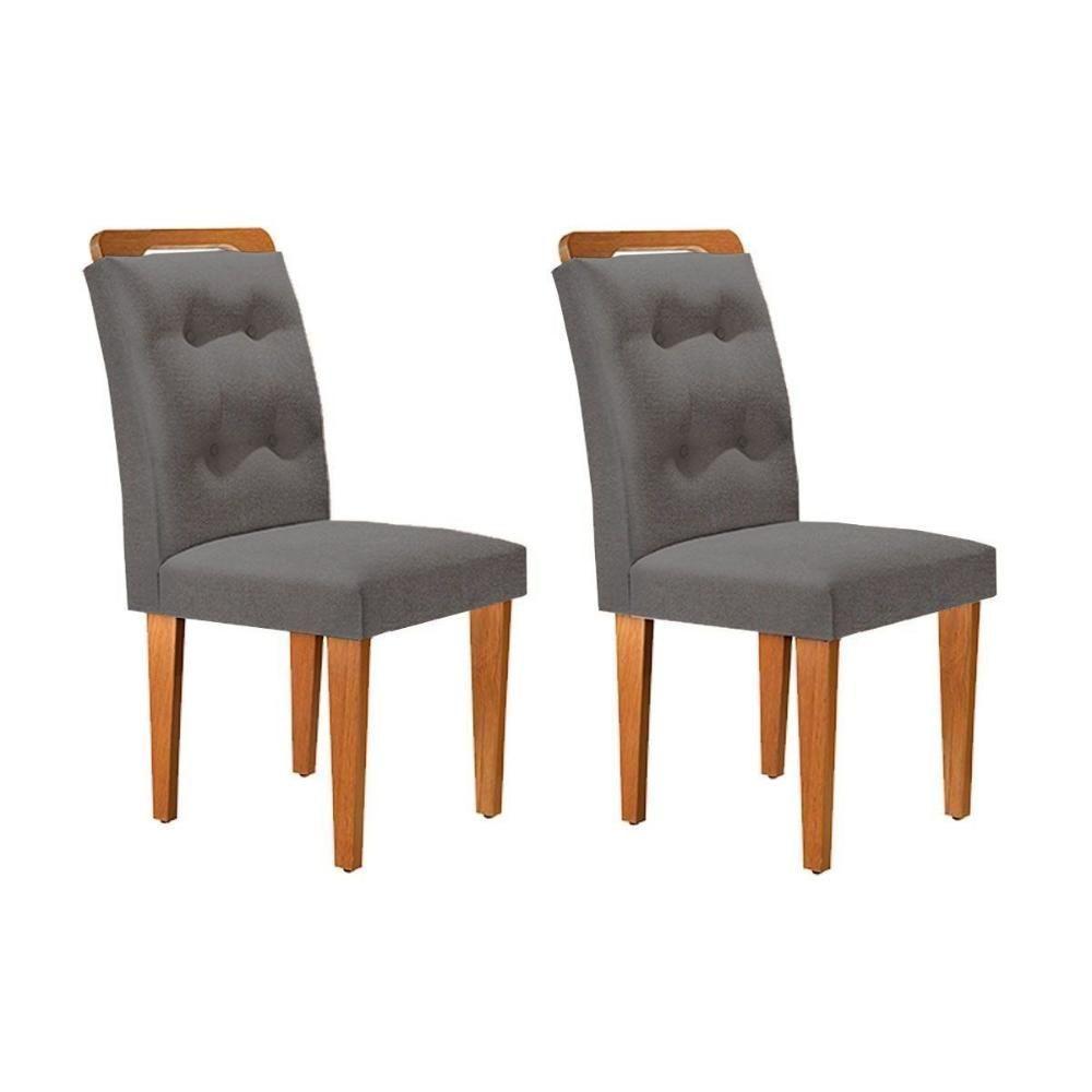 Cadeira Sala de Jantar Imperatriz Kit 2 Un Imbuia/Grafite - Rufato - 1