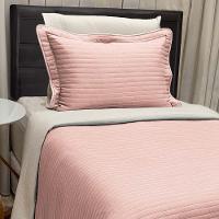 Kit Cobre Leito Colcha Celeste Solteiro 02 Peças Dupla Face Micropercal 200 Fios Prático Liso - Rose - 2