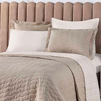 Kit Cobre Leito Colcha Jade Queen 03 Peças Dupla Face Micropercal 200 Fios Matelado Clean - Cáqui - 2