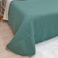Kit Cobre Leito Colcha Celeste Queen 03 Peças Micropercal 200 Fios Prático Liso - Verde Esmeralda - 5
