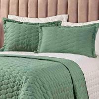 Kit Cobre Leito Colcha Jade Queen 03 Peças Dupla Face Micropercal 200 Fios Matelado Clean - Verde - 3