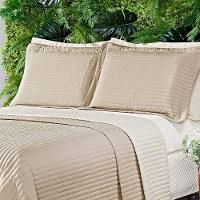 Kit Cobre Leito Colcha Celeste Queen 03 Peças Dupla Face Micropercal 200 Fios Prático Liso - Bege - 3