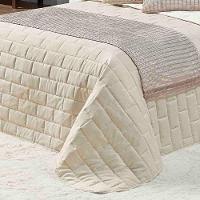 Kit Cobre Leito Colcha Luxo Queen 10 Peças Micropercal 200 Fios Dupla Face Xale Brilhante - Bege - 5