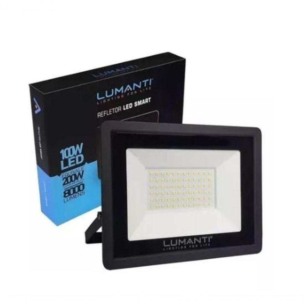 Refletor Led Smart 5500 K - 100w - 205x160x32- Lumanti - 1