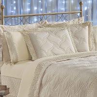 Kit Cobre Leito Colcha Serene Queen 7 Peças Micropercal 200 Fios Guipir Bordado Suave - Bege - 2