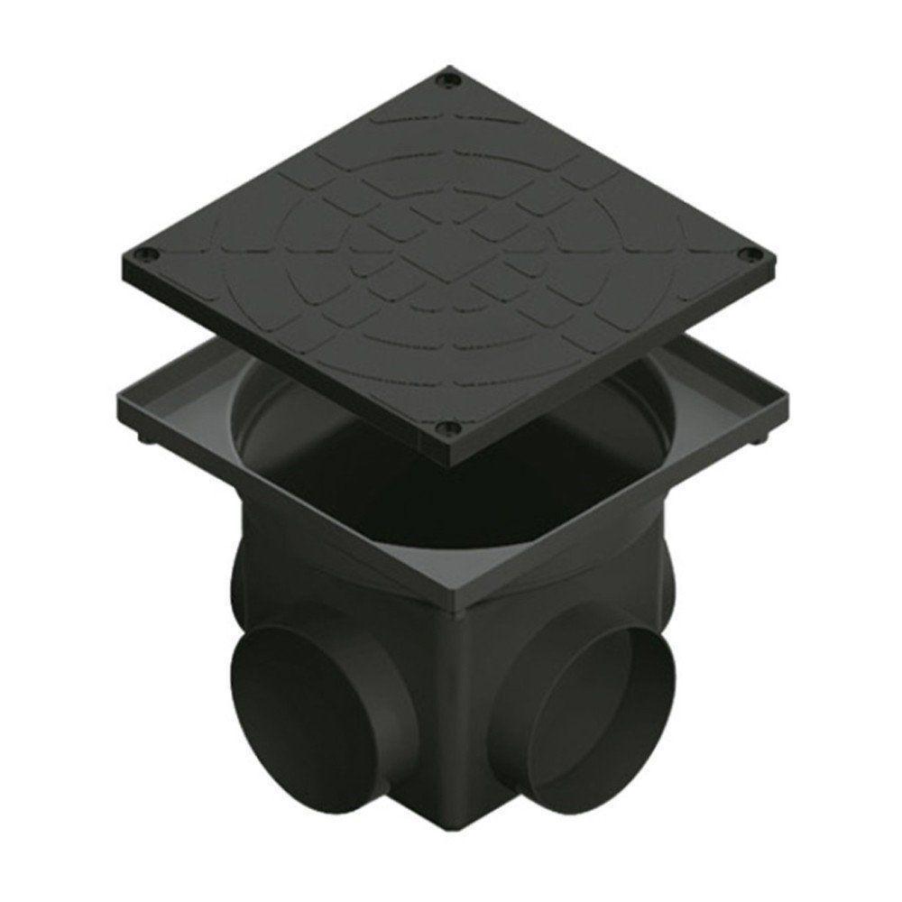 Caixa De Passagem E Inspeção De Esgoto P Preta 4,5l (24 X 24 X 20 Cm) - 1