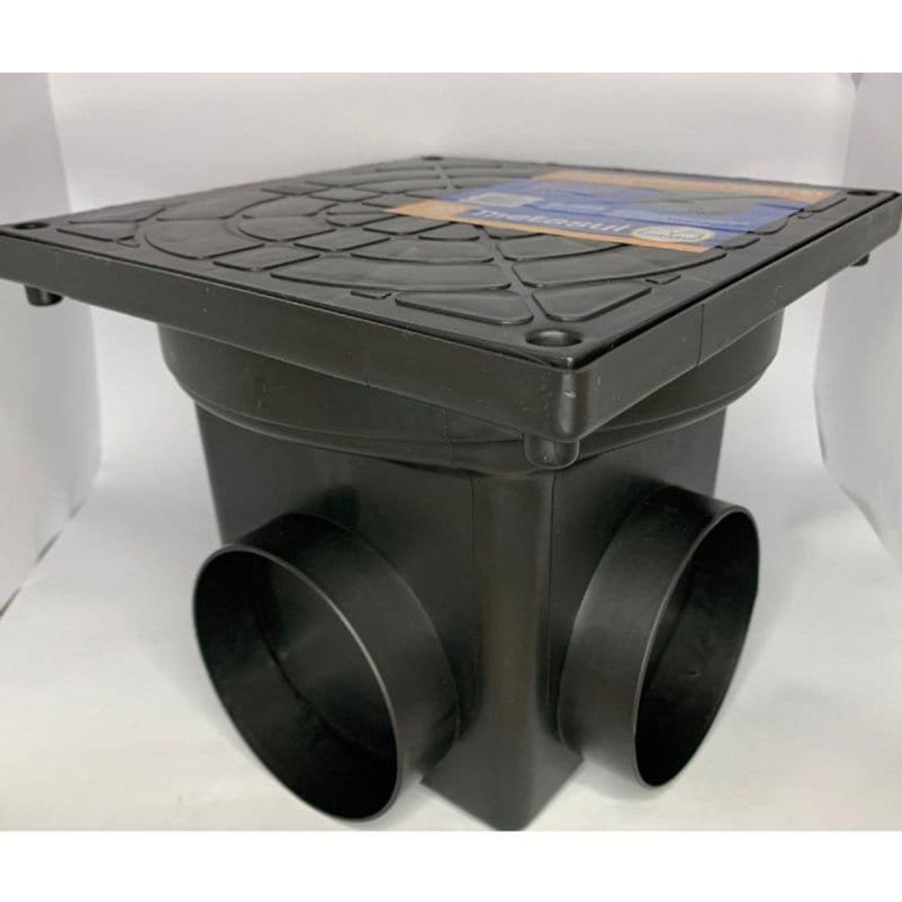 Caixa De Passagem E Inspeção De Esgoto P Preta 4,5l (24 X 24 X 20 Cm) - 4