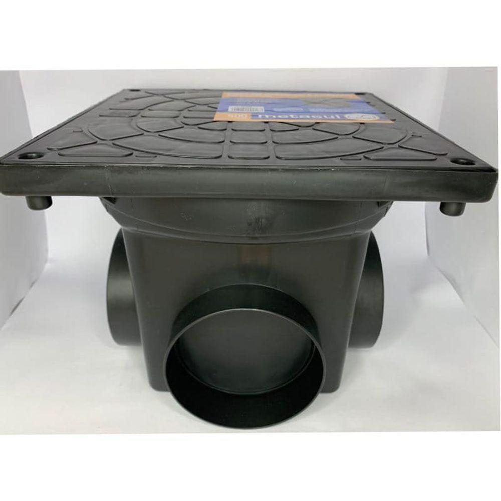 Caixa De Passagem E Inspeção De Esgoto P Preta 4,5l (24 X 24 X 20 Cm) - 5