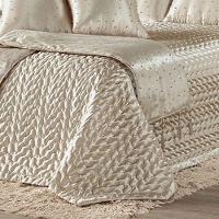 Kit Cobre Leito Colcha Vivian King 10 Peças Cetim Amassado Premium Xale Tule Pérolas - Bronze - 2