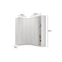 Quarto Modulado Solteiro Rizon 4 Peças (1 Closet + 2 Guarda Roupas + 1 Complemento) QC209 Freijo Cumaru - Novo Horizonte - 13