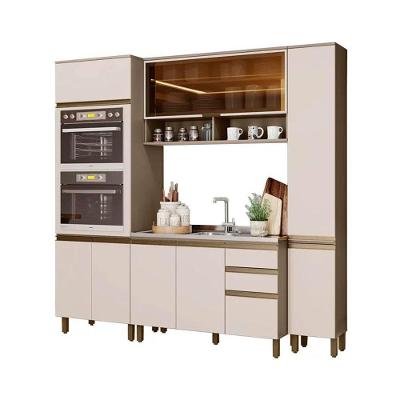 Cozinha Completa Connect 8 Portas 2 Gavetas MDF 120cm Branco com Puxadores em Metal