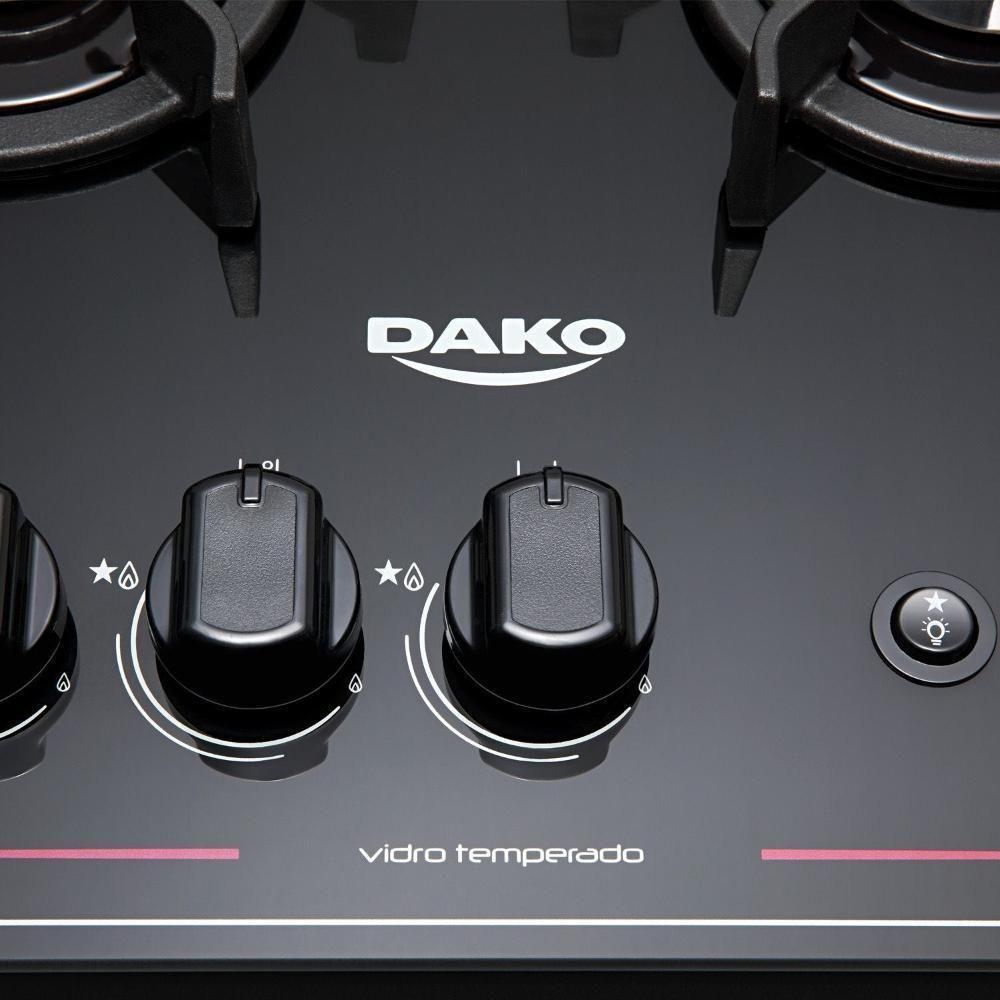 Fogão 4 Bocas Dako Magister Style Com Mesa De Vidro Bivolt - 8