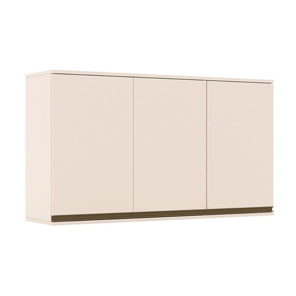 Armário Aéreo Cozinha Modulado Connect c/ 3 Portas 120cm Off White - Henn - 1