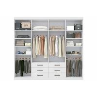 Guarda Roupa Casal 8 Portas e 6 Gavetas Master 8.6 Branco - Santos Andirá - 2