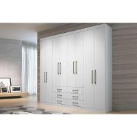 Guarda Roupa Casal 8 Portas e 6 Gavetas Master 8.6 Branco - Santos Andirá - 2