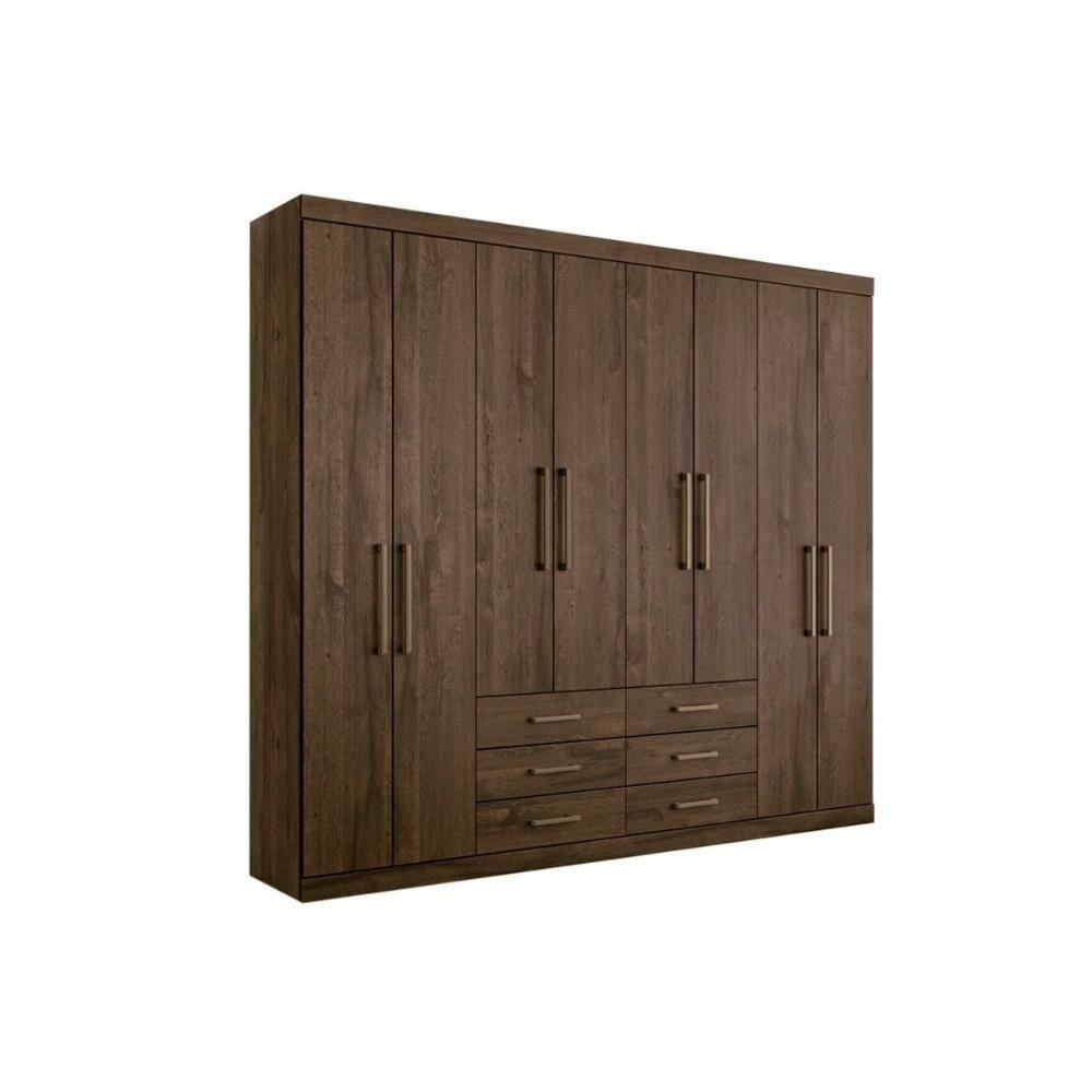 Guarda Roupa Casal 8 Portas e 6 Gavetas Master 8.6 Branco - Santos Andirá - 4