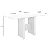 Conjunto Mesa De Jantar 6 Lugares Milano Branco Com Preto - 7