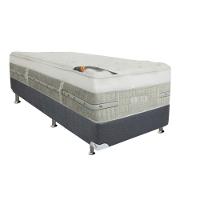 Cama Box Solteiro: Colchão Molas Castor Pocket Summer Winter + Base CRC Suede Gray(88x188) - 1