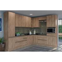 Balcão de Cozinha Maxxi G755 2 Gavetas c/ Tampo Branco/Preto - Kappesberg - 2