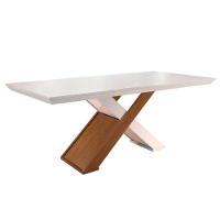 Conjunto: Mesa Sala Jantar Imperatriz Tampo Madeirado 180cm Canto Reto + 6 Cadeiras Jade Imbuia/Chocolate - Rufato - 5