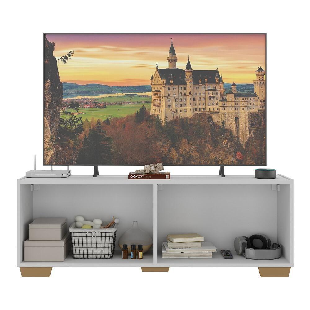 Rack Para Tv Até 50 Polegadas Com 4 Portas Multimóveis Mp1072 Branco Natural - 3