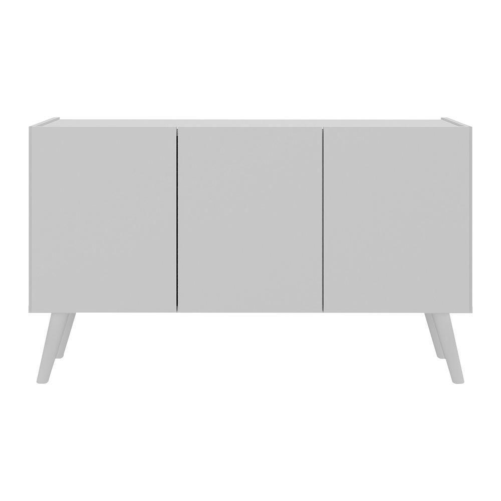 Rack Retrô Para Tv Até 32 Polegadas Com 3 Portas Multimóveis Mp1067 Branco - 2